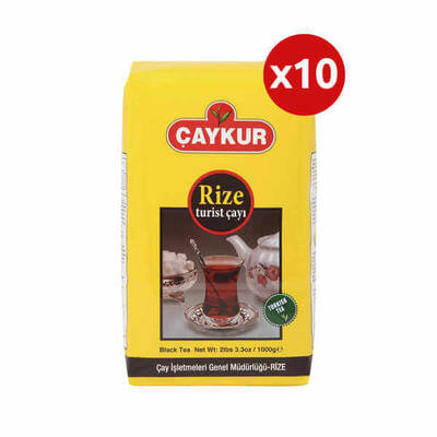 10 Adet Çaykur Rize Turist Çay 1000gr - 1