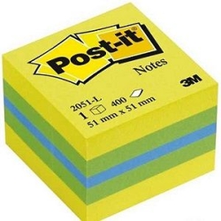 3M Post-it Mini Küp Sarı Tonları 400yp 52x52mm - 3M Post-it