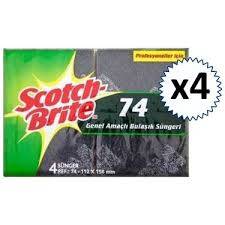 3m Scotch Brite End. Bulaş. Süngeri Sb74 4'lü - 1