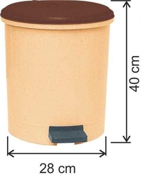 Arı Metal 3 No Pedallı Yuvarlak Plastik Çöp Kovası 25lt - ARI METAL