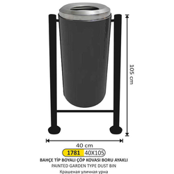 Arı Metal Bahçe Çöp Kovası Boru Ayak 1781 - ARI METAL