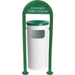 Arı Metal Bahçe Çöp Kovası Boyalı 1718 - ARI METAL