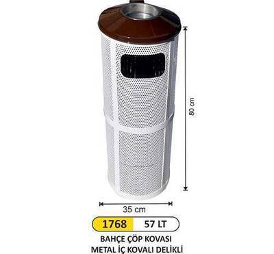 Arı Metal Dekoratif Çöp Kovası 57lt 1768 - 1