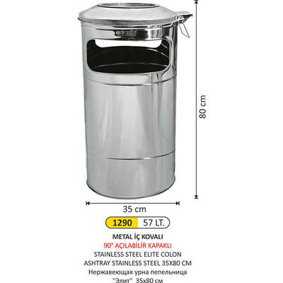 Arı Metal Delikli Küllük 34lt 1209 - 1