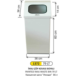 Arı Metal İmaj Boyalı Çöp Kovası 79lt 1372 - ARI METAL