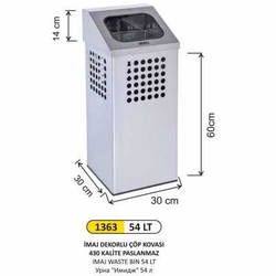 Arı Metal İmaj Dekorlu Çöp Kovası 54lt 1363 - ARI METAL