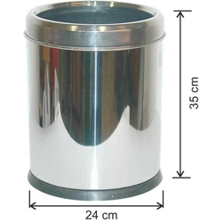 Arı Metal Ofis Tipi İç Kovalı Çemberli Paslanmaz Çöp Kovası 12lt - ARI METAL