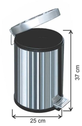 Arı Metal Paslanmaz Pedallı Çöp Kovası 12lt - ARI METAL