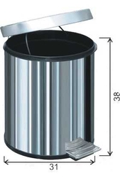 Arı Metal Paslanmaz Pedallı Çöp Kovası 20lt - ARI METAL