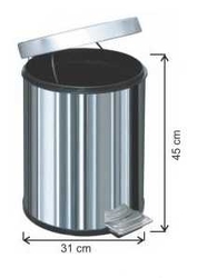 Arı Metal Paslanmaz Pedallı Çöp Kovası 30lt - ARI METAL