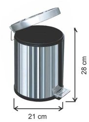 Arı Metal Paslanmaz Pedallı Çöp Kovası 5lt - ARI METAL