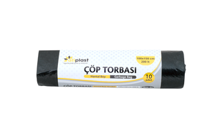 Atiplast Çöp Torbası Endüstriyel Hantal 100x150 Siyah 800gr 10lu - 1