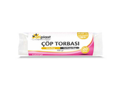 Atiplast Çöp Torbası Endüstriyel Orta Boy 55x60 Siyah 150gr 20lu - 1