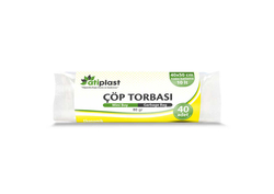 Atiplast Çöp Torbası Mini Şeffaf 80gr 40X50 40li - Atiplast
