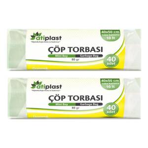 Atiplast Çöp Torbası Mini Şeffaf 80gr 45x50 - 1