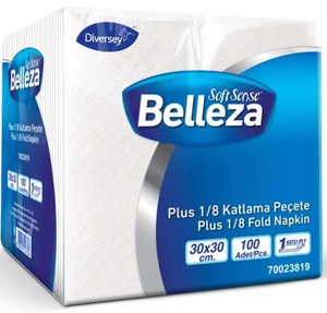 Belleza Plus 1/8 Katlama Peçete 30x30cm 100yp 24lü 70023819 - 1