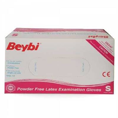 Beybi Latex Muayene Eldiveni Pudrasız S 100lü - 1