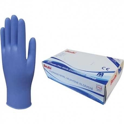 Beybi Nitril Eldiven Pudrasız M 100lü Mavi - Beybi