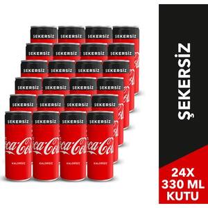 Coca-Cola Şekersiz 330 ml, 24'lü Paket - 1