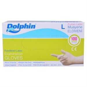 Dolphin Muayene Eldiveni Pudralı L 100lü - 1