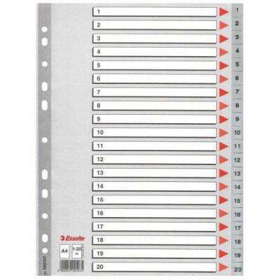 Esselte A4 PP Seperatör 1-20 Rakam - 1