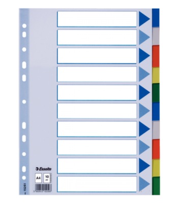 Esselte A4 Seperatör 10 Renk - 1