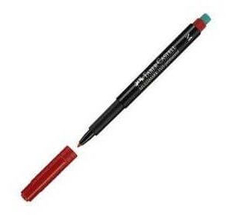 Faber Castell Asetat Kalemi 0,1mm Kırmızı 1525M - FABER CASTELL