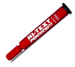 Hi-Text Kesik Uçlu Koli Kalemi Kırmızı 830PC - NOKİ