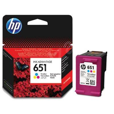 HP 651 Üç Renkli Mürekkep Kartuş C2P11AE - 1