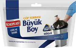 Koroplast Çöp Poşeti Extra Güçlü Büyük 65x80 Siyah - Koroplast