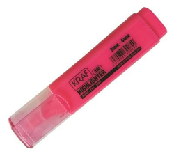 Kraf Fosforlu Kalem Geniş Gövde Pembe 330-333 - KRAF