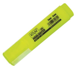 Kraf Fosforlu Kalem Geniş Gövde Sarı 330-333 - KRAF