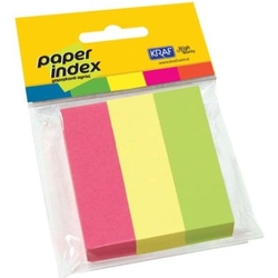 Kraf Kağıt İndex 25x76mm 3 Renk 100yp 2576 - KRAF
