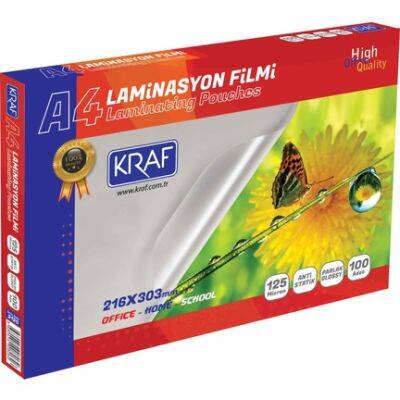 Kraf Laminasyon Filmi A4 125 Mic 100'lü - 1