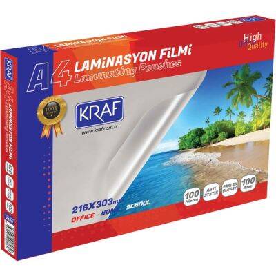 Kraf Laminasyon Filmi Parlak A4 100 Mic 100'lü 2120 - 1