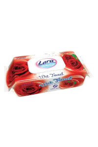 Lara Wet 80 Yaprak Gül Kokulu Islak Mendil - 