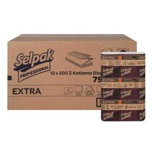 Selpak Extra Z Katlı Dispenser Havlu 200m 12li 7900077 - 1