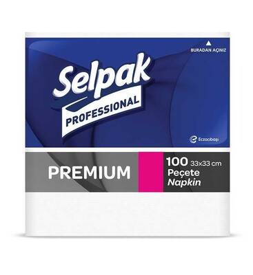 Selpak Professional Peçete Beyaz 33x33 100'lü - 1