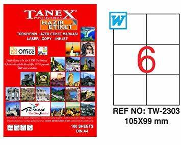Tanex Etiket Laser 105X99 TW-2303 - 1