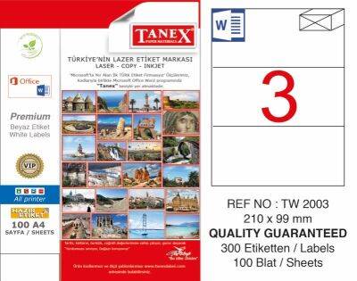 Tanex Etiket Laser 210x99 TW-2003 - 1