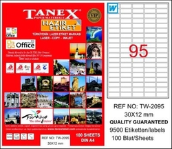 Tanex Laser Etiket 30mmx12mm TW-2095 - TANEX