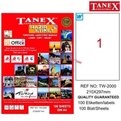 Tanex Laser Etiketi 210mmx297mmTW-2000 - 1