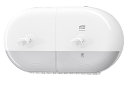 Tork Çiftli Mini İçten Çekmeli Tuvalet Kağıdı Dispenseri Beyaz - 1