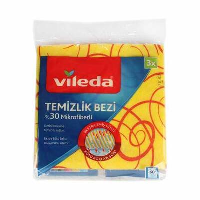 Vileda %30 Mikrofiberli Temizlik Bezi 3'lü - 1