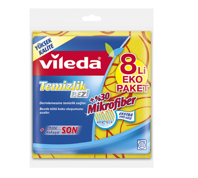 Vileda %30 Mikrofiberli Temizlik Bezi 8li - 1