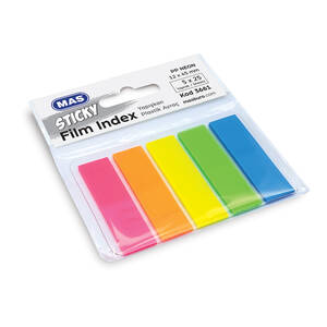 Yapışkanlı çıkabilir Plastik Ayraç Neon 5 Renk 3661 - 1